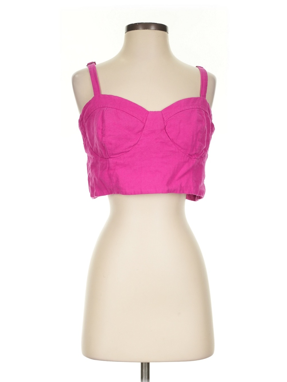 Farm Rio Fuchsia Crop Bustier Tank Top